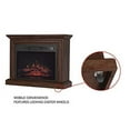 thumbnail image 3 of Lavish Home 80-FPWF-1 Heat Mobile Electric Fireplace, Brown, 3 of 7
