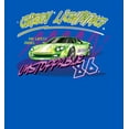 thumbnail image 2 of Car Fanatic Green Lightning Adult Blue Long Sleeve Hoodie-Medium, 2 of 3