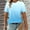 Light Blue, variant on Women's Ombre T-Shirt, Short Sleeve, Round Neck Casual Fashion Top, Comfy Summer Shirt, Soft Cotton Blend