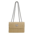 thumbnail image 1 of Bolso de mano para mujer, bolso de mano, bandolera acolchada con cadena ajustableCaqui, 1 of 1