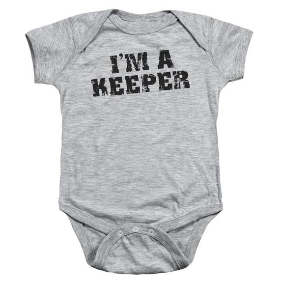Trevco ATA2651B-SS-3 Im A Keeper-Infant Snapsuit, Athletic Heather - Large - 18 Month