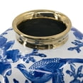 thumbnail image 4 of A&B Home Chinoiserie Vase with Gold Trim - 11" - Blue, White, Gold Finish, 4 of 10