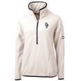 thumbnail image 2 of Women's Cutter & Buck  Oatmeal Kansas City Royals City Connect Cascade Eco Sherpa Fleece Half-Zip Pullover Jacket, 2 of 3