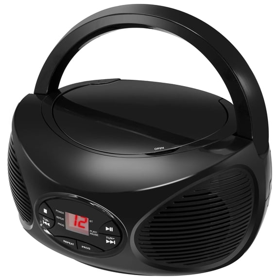 Radiograbadora Boombox GPX BCB119B con Bluetooth, reproductor de CD y radio FM