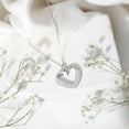 thumbnail image 4 of Rosec Jewels - Pave Diamond Heart Necklace for Wedding - Lab Created Diamond Heart Pendant (Ef-Vs Quality, with Chain), 18K White Gold, 4 of 8