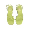 thumbnail image 3 of Zapatillas Mujer Abiertas Tacón Bloque Cintas Casuales Formales verde 26, 3 of 4
