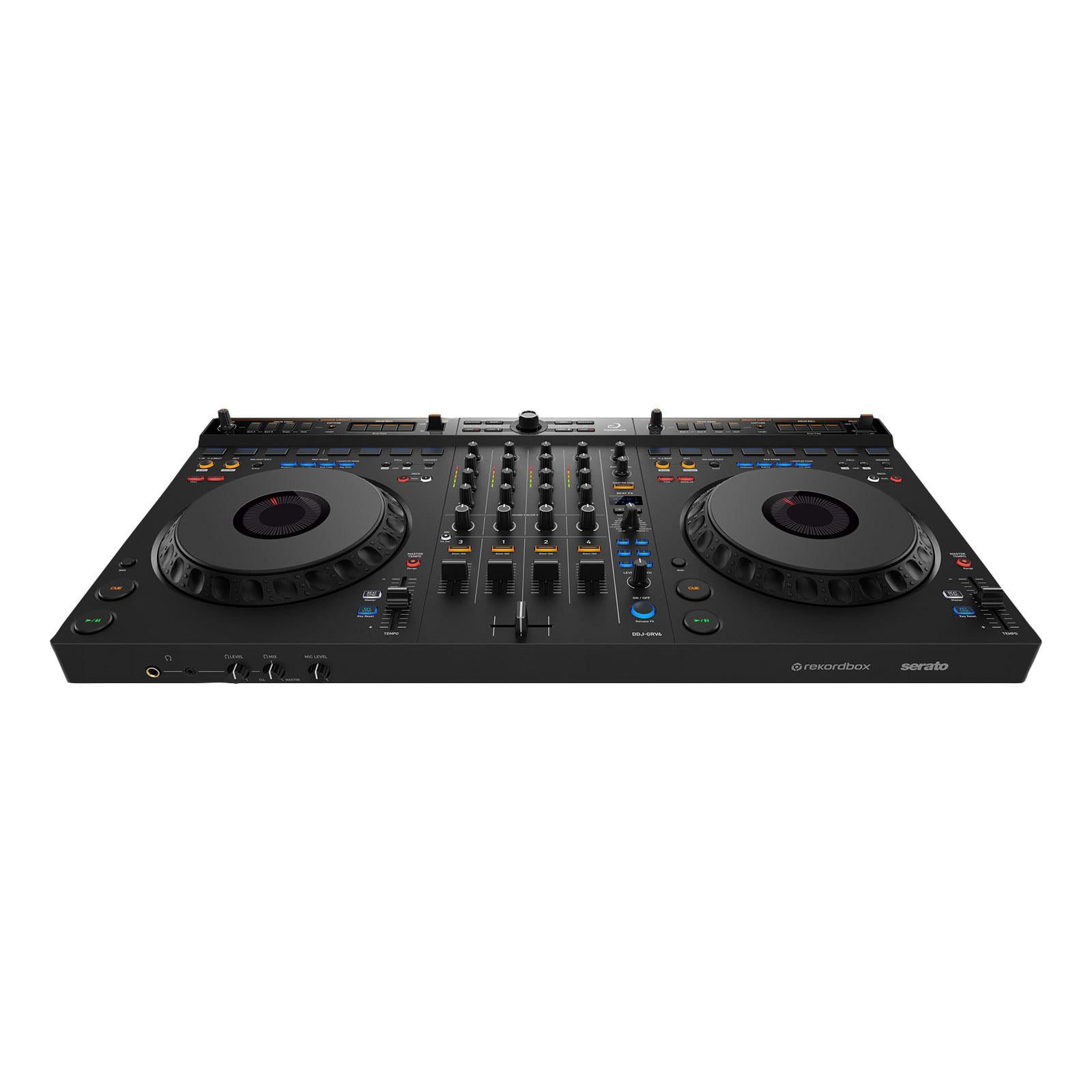 AlphaTheta DDJ-GRV6 DJ Controller w/Groove Circuit with (2) Gemini AS-2112BT Speakers Package