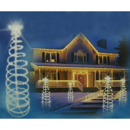 6 Lighted Spiral Christmas Tree Outdoor Decoration Clear Lights 6 Lighted Spiral Christmas Tree Outdoor Decoration Clear Lights