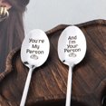 thumbnail image 3 of Couple Matching Spoons Gifts for Couples Best Friends Valentines Day Gifts for Her Him Boyfriend Anniversary Wedding Gift for Couple Wife Husband You're My Person Spoon Gifts Set for Best Friend Him, 3 of 7