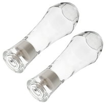 Hemoton 2pcs Mouthwash Dispenser For Bathroom 8.8 Oz Mouthwash Container Clear Glass Mouthwash Dispensers With Cup Holder For Bathroom Farmhouse Decor