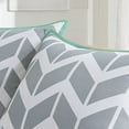 thumbnail image 2 of Intelligent Design -Nadia -All Seasons Comforter Set -4 Piece - Teal - Geometric Pattern - Twin/TwinXL Size - Includes 1 Comforter, 1 Sham, 2 Decorative Pillows - Great For Dorm Room And Guest Room, 2 of 5