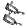 thumbnail image 2 of 2 piezas de espuelas para caballos perfecl Acero inoxidable Espuelas de vaquero occidental, 2 of 8