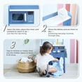 thumbnail image 3 of Teamson Kids Little Chef Lake Tahoe Wooden Play Kitchen with Washing Machine, Oven, Microwave & Storage, Blue, 3 of 14