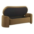 thumbnail image 2 of Modway Nebula Upholstered Performance Velvet Bench in Cognac Brown, 2 of 7