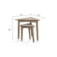 thumbnail image 5 of Benjara Liom Nesting Side Table Set of 2-Triangular Top-Natural Brown Mindi Wood, 5 of 5