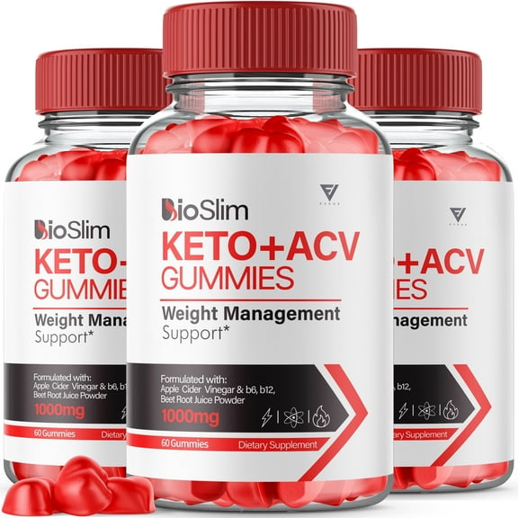 (3 Pack) Bioslim Keto   ACV Gummies Vitamin B12 Vitamin B6 Gut Health and Digestion Support Bio Slim Gummy (180 Gummies)
