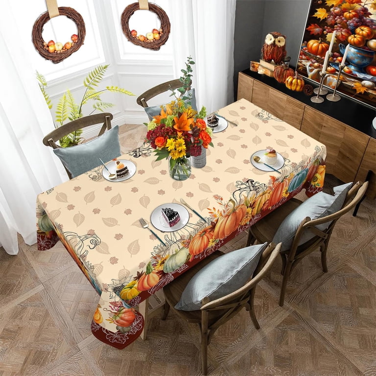 Fall Tablecloth, Fall Tablecloths for Rectangle Tables, Fall Table