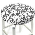 thumbnail image 3 of Balery Hand Drawn Snake Fundas de asiento para taburete de bar redondo de tela de terciopelo ajustables que protegen de arañazos y manchas para sillas de 14 a 17 pulgadas.-14 inch, 3 of 7