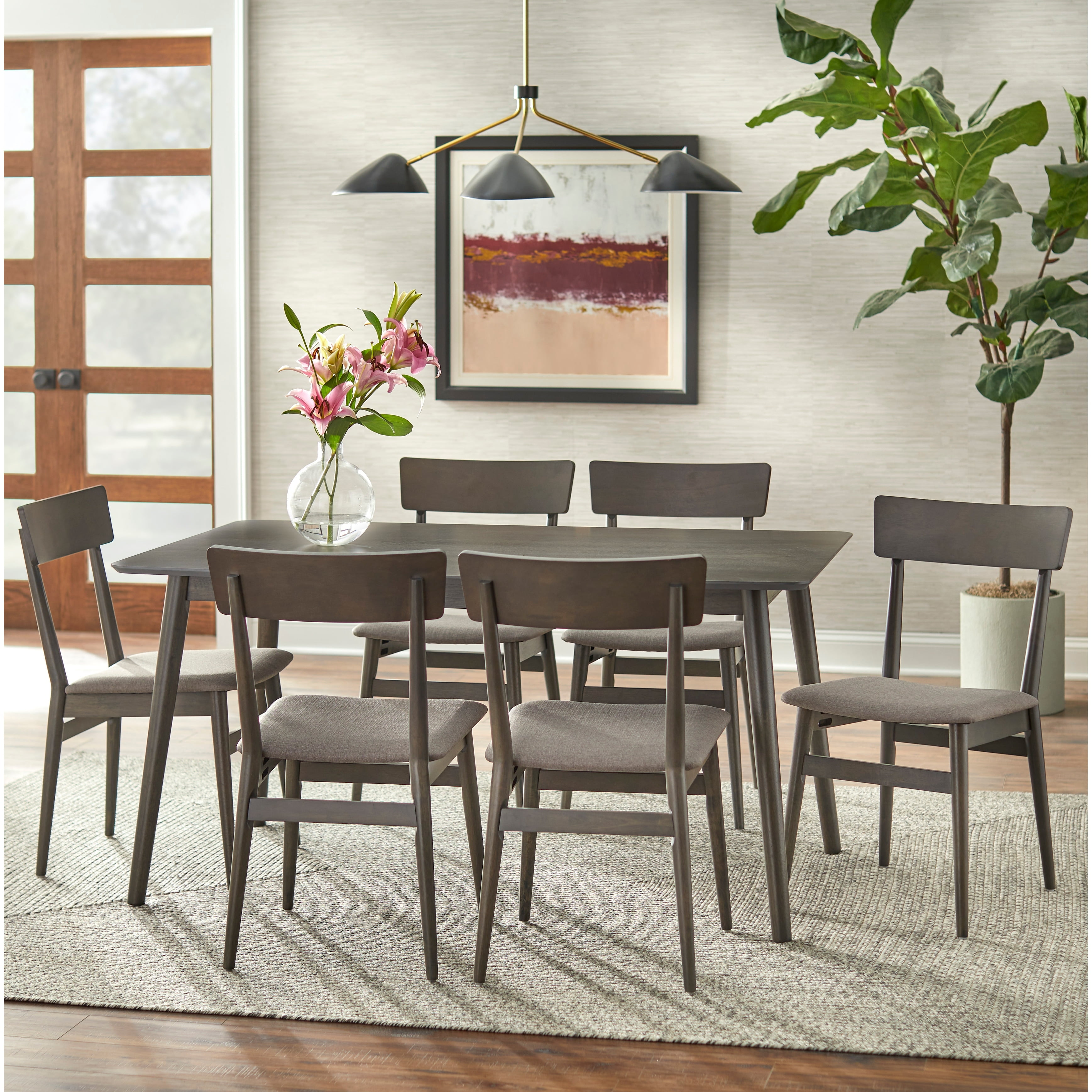 TMS Newington 6-Piece Indoor Dining Set, Includes Table and Chairs