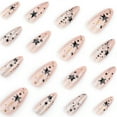 thumbnail image 2 of KUFptva Almond Press on Nails Glossy Fake Nails Stick on Nails in 12 Sizes 24Pcs French Nails Tips for Nails Art Decorations, 2 of 6