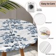 thumbnail image 3 of Blue Fruit Round Tablecloth for 55-60 Inch Tables,Fitted Table Cover with Elastic Edge,Vintage Plant Nature Botanical Flower Floral Waterproof Outdoor Table Cloth Protector for Patio Garden Dinner, 3 of 9