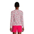 thumbnail image 2 of Lands' End Women's Petite Crew Neck Long Sleeve Rash Guard UPF 50 Sun Protection Modest Swim Tee Print, 2 of 3