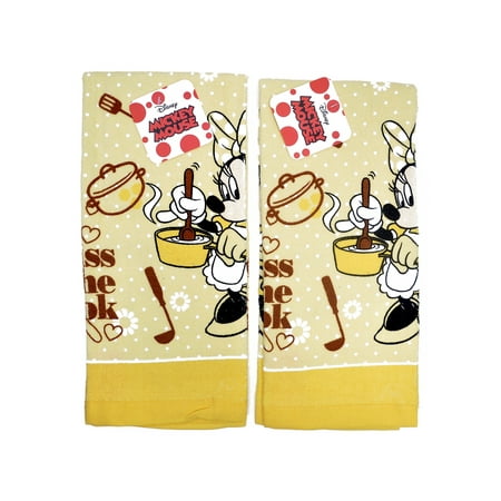 Minnie Mouse Kiss The Cook Kitchen Dish Towels 2 Piece Set Minnie Mouse Kiss The Cook Kitchen Dish Towels 2 Piece Set