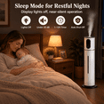 thumbnail image 3 of 8L Ultrasonic Humidifier for Bedroom, Top Fill Cool Mist Humidifier with Remote Control, Adjustable Mist Output, Sleep Mode Night Light, Large Room Humidifier for Home Office, 3 of 8