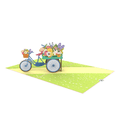 thumbnail image 4 of 3D Flower Tricycle Pop Up Greeting Card, Spring Bicycle with Floral Cart Popup Card for Mom, Grandma or Garden Lover, Handmade Birthday, Mother’s Day or Thank You Card, 6x8 inches, 4 of 7
