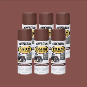 Rust-Oleum Farm And Implement Primer Spray, Red Oxide, 6 Pack