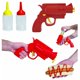 thumbnail image 4 of 2x Botella dispensadora de condimentos para restaurante de cocina - Dispensador de de condimentos de condimentos rojos para barbacoa interior y Macarena Botella de condimento de salsa de cocina, 4 of 8