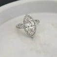 thumbnail image 3 of Forever Jewels 1.50Ct Marquise Cut Moissanite Women Halo Engagement Ring 14K White Gold Plated, 3 of 5