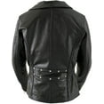 thumbnail image 2 of Women's Genuine Lambskin Leather Jacket Motorcycle Biker Leather Black Jacket W514, 2 of 3