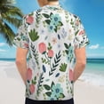 thumbnail image 6 of High Quality Hawaiian Shirts for Men Short Sleeve Aloha Beach Shirt Floral Summer Casual Button Down Shirts Blouses LA8ORQ, 6 of 7