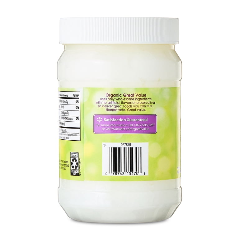 Great Value Organic Unrefined Virgin Coconut Oil 29 fl oz