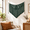 Dark Green, variant on Gray Woven Macrame Tapestry, Large Curtaleaf Shape with Beads and Tassels for Wall Decor