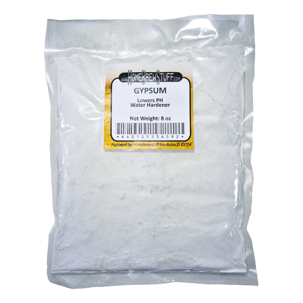 8oz GYPSUM Calcium Sulfate Water Softener Increase Acid Homebrew Beer Mead Cider