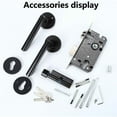 thumbnail image 3 of Levier de Poignée de Porte Simple, Poignée de Porte Noire BB WC PZ Design Poignée de Porte Intérieure Poignée de Porte en Aluminium avec un Design Rond Mince et Contemporain, 3 of 5