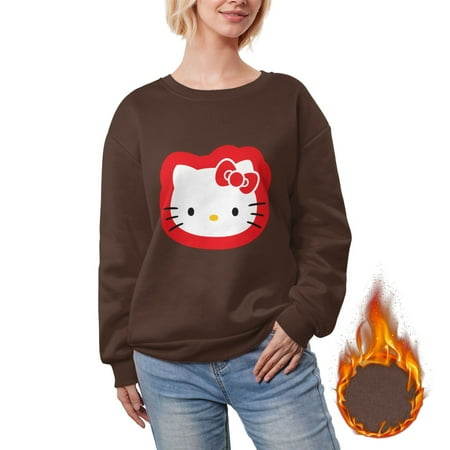 

Hello Kitty Plush And Thickened Women S Niche Casual New Top