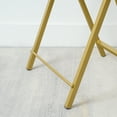 thumbnail image 4 of HOOBRO TV Tray, Set of 2, Folding TV Table, Stable Snack Table for Small Space, Portable Sofaside Table, Easy Assembly and Storage, Ideal for Snacks and Meals in Living Room, Gold and Marble DM25BZ01, 4 of 14