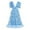 Blue, variant on Odeerbi Dresses for Women 2025 Wedding Guest Dresses Fashion Casual Puff Short Sleeve V-Neck Printed Lace Ladies Long Dress Blue