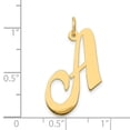 thumbnail image 4 of Diamond2Deal 14K Pendentif Initiale Lettre A en Or Jaune Grand Script pour Femmes (L - 0.68 Pouces, L - 0.93 Pouces), 4 of 6