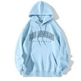 thumbnail image 4 of Vedolay Womens Hoodies Zip Up Women's Hoodies Half Zip Long Sleeve Oversizd Crop Pullover Sweatshirts with Pockets,Sky Blue XL, 4 of 5