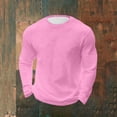 thumbnail image 2 of DIOAZUD Waffle Long Sleeve Tops for Men Big and Tall Crew Neck Pullover Shirts Solid Color Lightweight Shirt for Gym Workout, 2 of 6