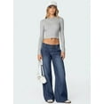 thumbnail image 5 of Female Striped Low Rise Baggy- Jeans Wide Leg Denim Pants Blue S, 5 of 9