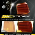 thumbnail image 5 of 2PCS Amber Lens Front Bumper Turn Signal Lights Side Marker Light Turn Warning Lights Corner Light Housings For 1987-1988 Oldsmobile Cutlass Supreme Calais 442 GT-350 No Bulb/Socket Included, 5 of 6