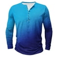 thumbnail image 2 of S-5X Mens Big & Tall T Shirts Long Sleeve Tshirts Shirt Plus Size Casual Pullover Gradient Printed Basic Breathable Athletic Workout Tees Tops, 2 of 4