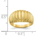 thumbnail image 5 of 14K Yellow Gold High Polished Ribbed Dome Ring Size 5.5, 5 of 6