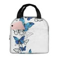 thumbnail image 1 of Balery Blue Flying Butterflies Bolsa de Almuerzo Aislada – Caja de Almuerzo con Papel de Aluminio Grueso, Mantiene la Comida Fresca por 4 Horas, 1 of 8