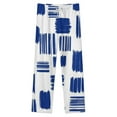 thumbnail image 4 of Abstract Blue Brush Stroke Pattern Winter Female Pants Flannel High Waist Women Pants Lady Warm Straight Leg Plush Trousers, 4 of 7